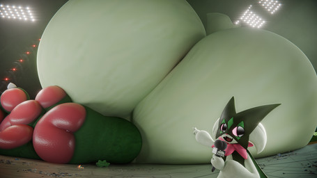 anthro big_butt butt butt_focus electronics extreme_size_difference feet furniture gesture group hand_gesture holding_microphone holding_object looking_at_viewer lying macro microphone on_foot on_front open_mouth pointing pointing_at_another rear_view size_difference sofa soles thick_thighs wide_hips tooeks nintendo pokemon felid feline floragato generation_2_pokemon generation_9_pokemon mammal meowscarada pokemon_(species) quilava 16:9 2025 3d_(artwork) digital_media_(artwork) hi_res widescreen