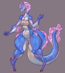 anthro breasts clothing curvy_figure female hourglass_figure navel sling_bra small_breasts solo tail thick_thighs thong underwear wide_hips thecoatl034 mythology dragon mythological_creature mythological_scalie scalie digital_media_(artwork) hi_res