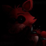 anthro black_background black_sclera blood bodily_fluids creepy eye_patch eyebrows eyewear fur gore head_tuft machine male open_mouth pupils red_body red_fur shaded_face simple_background solo teeth text tuft white_pupils sunny_furr five_nights_at_freddy's scottgames foxy_(fnaf) animatronic canid canine fox mammal robot 1:1 2023 digital_media_(artwork) english_text hi_res shaded signature