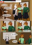 anthro canid canine comic dialogue english_text female fjollettigeren fox lagomorph leporid mammal rabbit richirichi school text