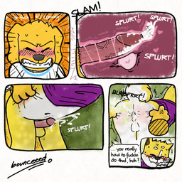 anal anal_penetration anthro anus balls_deep blush bodily_fluids butt butt_grab chuckling clothing cum cum_drip cum_fart cum_in_ass cum_inside cum_while_penetrated dripping eyes_closed fart fart_cloud frustrated gaping gaping_anus genital_fluids genitals hand_on_butt heart_symbol looking_pleasured male male/male open_mouth outside_sex passionate penetration penis plant prostate_stimulation romantic romantic_couple sex stealth_sex stretched_anus sweat sweater tail tears tears_of_pleasure throbbing throbbing_penis topwear x-ray_view bounceeed bird_dog canid canine canis domestic_dog golden_retriever hunting_dog mammal retriever shiba_inu spitz colored comic