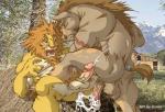anthro anus balls butt cum cum_in_ass cum_inside cumshot duo equine erection feline flaccid fur furryrevolution gay grey_fur hands-free horse interspecies lion male mammal mane muscles orgasm outside penis pull_out vein veiny_penis yellow_fur
Rating: Explicit
Score: 8
User: Vinea
Date: February 17, 2014