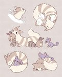 brown_body brown_fur carrying_another duo egg eyes_closed feral fur group markings pawpads paws purple_body purple_eyes purple_fur simple_background sleeping sleeping_on_another snow solo tail whisker_markings whiskers yura_inaho nintendo pokemon furret generation_1_pokemon generation_2_pokemon pokemon_(species) rattata sentret 2024 hi_res signature