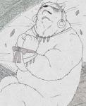 anthro belly black_nose blush humanoid_hands male overweight overweight_anthro overweight_male solo kumao mohumohuotou okatana privateotou sdorica crushfang_(sdorica_sunset) bear mammal polar_bear ursine 2018 hi_res