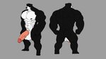 abs anthro balls biceps big_balls big_muscles big_penis black_body black_fur butt feet fur genitals huge_balls huge_muscles huge_penis humanoid_feet humanoid_genitalia humanoid_penis hyper hyper_balls hyper_genitalia hyper_penis male muscular navel nude pecs penis plantigrade profile solo standing white_body white_fur yellow_eyes rmk178 butch_bluepaw bear mammal sloth_bear ursine hi_res