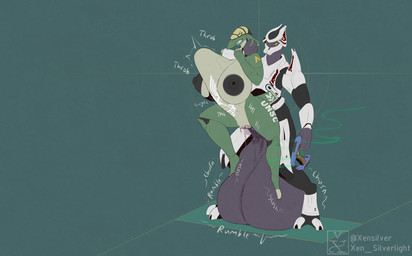 abdominal_bulge aircraft anal anal_penetration anthro armor asphyxiation balls big_balls big_breasts bodily_fluids breasts chokehold choking dripping duo female genital_fluids genitals huge_balls huge_breasts hyper hyper_balls hyper_genitalia internal_titfuck leaking_precum machine male male/female onomatopoeia penetration penis precum precum_drip precum_on_penis precum_string ranged_weapon sound_effects tally_marks text throat_grab vehicle weapon xen_silverlight halo_(series) microsoft xbox_game_studios rusan_(theimperialis) shanny_(nol) aeromorph alien humanoid living_aircraft living_machine living_vehicle sangheili absurd_res hi_res