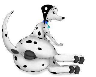animal_genitalia animal_vulva anus big_butt black_pawpads black_spots butt canine_genitalia canine_vulva female feral fur genitals looking_back markings pawpads solo spots spotted_body spotted_fur vulva white_body white_fur udbebu 101_dalmatian_street 101_dalmatians disney delilah_(101_dalmatians) canid canine canis dalmatian domestic_dog mammal 5:4 hi_res