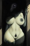 anterior_nasal_aperture anthro areola big_breasts bone breasts claws creepy curvy_figure fangs female fur genitals glowing glowing_eyes humanoid_genitalia humanoid_pussy innie_pussy looking_at_viewer nipples nude pubes pussy skull solo standing teeth voluptuous wide_hips ikiki scp_containment_breach scp_foundation scp-1471-a canid canine malo mammal monster undead 2018 digital_media_(artwork)