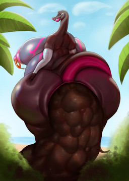 anthro anus big_anus excessive_feces feces female huge_anus hyper hyper_anus hyper_feces looking_at_viewer looking_back nipple_piercing nipples overweight piercing scatplay slightly_chubby slightly_chubby_female solo filthopia karps nintendo pokemon white_heel_salazzle generation_7_pokemon pokemon_(species) salazzle hi_res unavailable_at_source