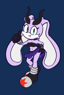 antlers big_breasts bottomwear breasts clothed clothing clothing_lift female floppy_ears footwear fur gesture gloves green_eyes hand_gesture handwear horn purple_body purple_fur shoes silver_(metal) skirt skirt_lift smile smiling_at_viewer solo thick_thighs thumbs_up wristband xxkenthewolfxx jackalope lagomorph mammal absurd_res alpha_channel flat_colors hi_res