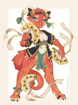 anthro biped breasts claws clothed clothed_anthro clothed_female clothing feet female fingers front_view fur hair large_legs looking_at_viewer navel simple_background smile solo standing tail thick_thighs toes wide_hips waspsalad kobold scalie 2026 digital_drawing_(artwork) digital_media_(artwork) hi_res