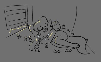 anthro bodily_fluids crying female smile solo tears text bloowolfy mar_(bloowolfy) domestic_cat felid feline felis mammal 2023 greyscale hi_res monochrome sketch