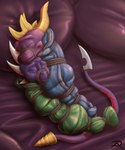 bdsm bondage bound cuddling duo female feral horn male male/female rope sleeping sleepsack tail radasus activision european_mythology mythology spyro_the_dragon cynder spyro dragon mythological_creature mythological_scalie scalie western_dragon 2020 digital_drawing_(artwork) digital_media_(artwork) hi_res