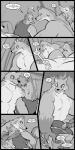 1:2 2017 absurd_res anthro areola bed big_breasts breasts clamp clamp_(lagotrope) comic dialogue digital_media_(artwork) english_text eyes_closed female female_pov first_person_view forced furniture gnoll grasswind greyscale group hi_res hyena imminent_rape inside lagotrope leaf_(lagotrope) lying male male/female mammal matron monochrome nude on_back on_bed restrained sex speech_bubble text