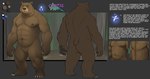 abs anthro belly butt character_description claws color_swatch description fur male muscular muscular_male nipples nude pawpads paws solo text awarebear curtis_(awarebear) bear mammal spirit werecreature wereursid 2021 absurd_res character_name english_text hi_res model_sheet