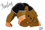 anthro ass_up big_breasts big_butt black_nose bottomwear breasts brown_body brown_fur brown_hair butt clothing crop_top female footwear fur hair jack-o'_pose pose shirt shorts solo tail topwear sinisterslyfox bear mammal ursine 3:2 hi_res