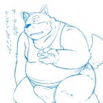 blush bulge canine chubby clothing fundoshi japanese_text male overweight shirt solo tank_top text underwear unknown_artist
Rating: Questionable
Score: 7
User: toboe
Date: June 15, 2013