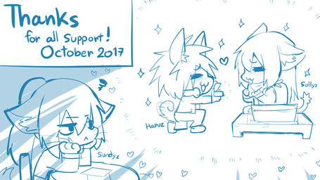 anthro blush ear_tuft eyes_closed female heart_symbol kneeling male marriage_proposal on_one_knee sitting smile text tuft sollyz haruz sollyz_(character) sundyz canid canine canis domestic_cat domestic_dog felid feline felis mammal 16:9 2017 english_text monochrome sketch widescreen