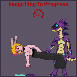 ahegao anthro blonde_hair churn cock_vore condom condom_disposal death digital_eyes duo execution female filled_condom forced fur genitals hair looking_pleasured male male/female melting metal penile penis pink_body pink_fur purple_body recycling_symbol scared screen screen_face sexual_barrier_device snuff struggling struggling_prey symbol synthetic vore yellow_body milkybun29 milky_rivas humanoid lagomorph leporid mammal rabbit 1:1 animated digital_media_(artwork) pixel_(artwork)