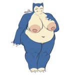 anthro belly big_belly big_breasts big_butt breasts butt claws female navel nipples obese overweight overweight_female solo thick_thighs wide_hips iamnot4sadito nintendo pokemon generation_1_pokemon mammal pokemon_(species) shiny_pokemon snorlax 1:1 hi_res sketch