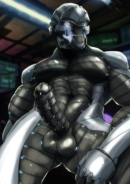 abs balls erection foreskin genitals glowing glowing_eyes humanoid_genitalia humanoid_penis inside looking_at_viewer machine male muscular muscular_male navel nude penis presenting presenting_penis retracted_foreskin solo urethra onlinebovine bungie destiny_(series) android exo robot absurd_res hi_res