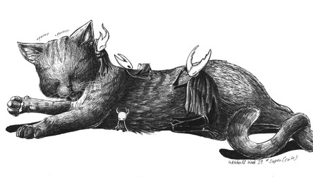 2_horns ambiguous_gender anthro biped black_body black_eyes book cloak clothing eyes_closed feral fur group holding_book holding_object horn lying paws quadruped reading reading_book simple_background sitting sound_effects standing tail text whiskers white_background xdunkelseelex hollow_knight_(franchise) team_cherry broken_vessel_(hollow_knight) hollow_knight_(character) hornet_(hollow_knight) the_knight_(hollow_knight) domestic_cat felid feline felis mammal vessel_(species) 2025 absurd_res english_text hi_res monochrome signature traditional_media_(artwork)