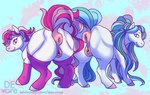 animal_genitalia animal_pussy anus blue_hair butt clothing duo equine_anus equine_genitalia equine_pussy female feral fur genitals hair hooves legwear looking_at_viewer mane perla_(wild_manes) pink_hair presenting presenting_anus presenting_pussy puffy_anus pussy simple_background smile smiling_at_viewer stockings tail thick_thighs thigh_highs white_body white_fur devore wild_manes candi_(wild_manes) equid equine horse mammal 2025 digital_drawing_(artwork) digital_media_(artwork) hi_res shaded signature