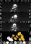 2016 animated_skeleton bone c-puff clothed clothing comic english_text flower hi_res humanoid male plant sans_(undertale) skeleton teeth text undead undertale undertale_(series)