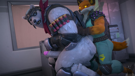 anal anal_penetration anthro anthro_on_anthro anthro_penetrated anthro_penetrating anthro_penetrating_anthro armor armwear balls balls_deep big_butt big_penis black_armwear black_clothing black_helmet black_inner_ear black_nose bottomwear bouncing_balls bouncing_butt bouncing_penis bulletproof_vest butt butt_size_difference clothing dialogue dipstick_tail duo erection from_behind_position fur genitals glans green_bottomwear green_clothing green_jumpsuit green_topwear grey_body grey_clothing grey_fur grey_penis grey_topwear grey_vest humanoid_genitalia humanoid_penis kerchief kneeling kneeling_sex larger_anthro larger_bottom larger_male larger_penetrated larger_sub male male/male male_penetrated male_penetrating male_penetrating_male markings moan multiple_angles muscular_bottom muscular_top orange_body orange_fur orange_sclera pauldron penetration penile penile_penetration penis penis_in_ass pink_glans red_kerchief sex short_tail shoulder_pads side_view size_difference small_top_big_bottom smaller_anthro smaller_male sound_effects submissive tail tail_markings thick_penis thick_thighs thrusting topwear vest white_balls white_body white_fur white_penis yellow_eyes sound_warning twitchyanimation epic_games fortnite fennix_(fortnite) polar_patroller bear canid canine fox mammal polar_bear red_fox true_fox ursine 16:9 2023 3d_(artwork) 3d_animation 4k absurd_res animated digital_media_(artwork) english_audio hi_res huge_filesize loop short_playtime sound video voice_acted widescreen