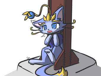 abuse asphyxiation bodily_fluids bound crying female feral solo tail tears yuumisocute league_of_legends riot_games tencent yuumi_(lol) domestic_cat felid feline felis mammal 4:3 hi_res