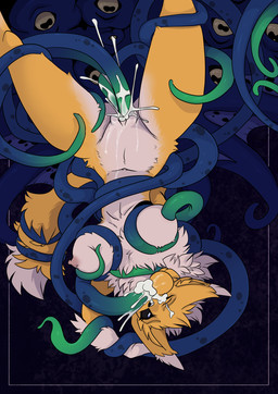 all_three_filled anal anal_penetration anthro anthro_penetrated big_breasts black_background black_sclera blonde_hair blue_tentacles bodily_fluids breasts cum cum_drip cum_from_ass cum_from_mouth cum_from_vagina cum_in_ass cum_in_mouth cum_in_vagina cum_inside cum_on_face cumshot double_penetration dripping duo ejaculation female female_penetrated fluffy fluffy_tail fur genital_fluids genitals hair interspecies leaking_cum looking_pleasured male male/female male_penetrating male_penetrating_female multi_eye multicolored_body multicolored_fur neck_tuft nipple_fetish nipple_play nipple_suck nipples nude one_eye_closed oral oral_penetration orgasm penetration pink_nipples sex simple_background solo_focus sucking suspended_via_tentacles suspension tail tentacle_around_arm tentacle_around_breast tentacle_around_tail tentacle_in_mouth tentacle_in_vagina tentacle_penetration tentacle_sex tentacles triple_penetration tuft two_tone_body two_tone_fur upside_down vaginal vaginal_penetration vulva white_body white_fur yellow_body yellow_fur yawg bandai_namco digimon canid digimon_(species) mammal renamon tentacle_creature 2023 hi_res