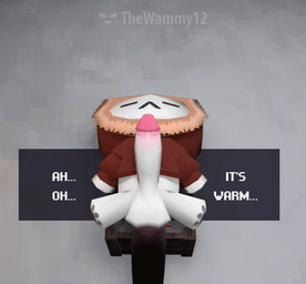 ambiguous_gender anal anal_penetration big_penis bottomless clothed clothing coat duo ears_up emotionless emotionless_sex fur genitals huge_penis indifferent low_poly male male/ambiguous paws penetration penis penis_size_difference semi-anthro size_difference smaller_male snow temperature_play text text_box topwear white_body white_fur thewammy12 burning_snow domestic_cat felid feline felis humanoid mammal 3d_(artwork) 3d_animation animated digital_media_(artwork) english_text