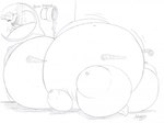 alcohol anthro beer belly belly_expansion beverage big_belly big_breasts breast_expansion breasts dynamax expansion female huge_belly huge_breasts huge_thighs hyper hyper_belly hyper_breasts hyper_thighs overeating solo thick_thighs thigh_expansion adamios nintendo pokemon sandpancake generation_1_pokemon pokemon_(species) sandslash 2020 monochrome sketch