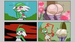 16:9 assisted_exposure big_breasts big_butt blush blush_stickers bottomwear breasts butt clothed clothing derpyharpy duo ellipsis exposed_butt eyelashes female gardevoir generation_3_pokemon green_body green_hair hair heart_symbol hex_maniac hi_res huge_butt human humanoid legwear mammal navel nintendo not_furry pale_body pale_skin pokeball pokemon pokemon_(species) purple_clothing purple_eyes purple_legwear purple_thigh_highs raised_arm skirt stuck thigh_highs white_body widescreen