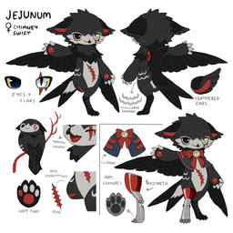 4_toes abdominal_scar ambiguous_anthro ambiguous_feral ambiguous_gender amputated_leg anthro apodidae avian_feet black_body black_ears black_feathers black_scutes black_tail black_wings branch countershade_face countershade_torso countershading eye_scar facial_markings facial_scar feathers feet female female_symbol feral forehead_markings forked_tail gender_symbol grey_body grey_countershading grey_feathers head_markings heterochromia kemono markings missing_leg mouth_closed multicolored_body multicolored_feathers open_mouth pawpads prosthetic prosthetic_leg prosthetic_limb red_bow red_inner_ear red_insides red_pawpads red_scar red_tongue scar scutes simple_background smile solo standing symbol tail text toes tongue unusual_anatomy unusual_tail white_background winged_arms wings jejejunum mythology jejunum_(jejejunum) pitty_(jejejunum) apodiform avian bird chimney_swift gryphon mythological_avian mythological_creature swift_(bird) 1:1 2025 character_name english_description english_text full-length_portrait hi_res model_sheet multiple_images portrait species_name female_(lore)