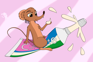 advertisement anthro bodily_fluids cum female genital_fluids humor solo toothpaste toothpaste_tube johnbrain93 eulipotyphlan mammal shrew 3:2 hi_res