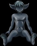 alpha_channel anthro basitin big_ears clothing eyeless glistening glistening_body hair hi_res humanoid keith_keiser latex latex_body latex_clothing latex_skin latex_skinsuit long_hair looking_at_viewer male mammal mouthless pawpads paws rubber_clothing sitting skinsuit solo somerandombasitin spread_legs spreading surprised_expression tight_clothing twokinds