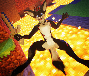 clothing explosion fur gloves hair handwear latex latex_clothing latex_gloves latex_handwear latex_legwear latex_skinsuit lava legwear skinsuit tight_clothing microsoft minecraft mojang xbox_game_studios creeper_(minecraft) rexouium hi_res