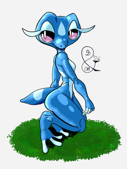 anthro blue_body crouching eyelashes female female_anthro grass multicolored_body nude nude_anthro plant pupils slit_pupils snout solo tail two_tone_body swingandamiss nintendo pokemon gecqua generation_10_pokemon pokemon_(species) scalie 2026 3:4 digital_drawing_(artwork) digital_media_(artwork) signature