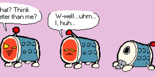 antennae_(anatomy) anus asking asking_viewer balls black_text bodily_fluids crying dialogue drum ellipsis empty_eyes eyes_mostly_closed flaccid frown frowning_at_viewer gaping gaping_anus genitals grey_balls grey_penis looking_at_viewer machine male monotone_background monotone_balls monotone_genitals monotone_penis multicolored_body musical_instrument name_in_dialogue narrowed_eyes not_furry one_eye_half-closed one_eye_mostly_closed open_:3 open_frown open_mouth open_smile orange_body orange_face penis penis_on_ground percussion_instrument pink_background quadruped question red_antennae robot_antenna robot_penis sad side_view simple_background smile smiling_at_viewer smirk smirking_at_viewer smug solo speech_bubble stuttering taiko_drum talking_to_viewer teal_body tears tears_of_sadness text three_frame_sequence white_body yellow_eyes meatcanister taiko_no_tatsujin mecha-don animate_inanimate living_musical_instrument robot 2026 2d_animation animated digital_media_(artwork) english_description english_text full-length_portrait hi_res pixel_(artwork) pixel_animation portrait sequence