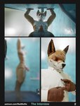 anthro balls clothed clothing dressing flaccid genitals glans humanoid_genitalia humanoid_penis male nude penis realistic shower solo text red_wulfie blender_cycles canid canine canis mammal wolf 3d_(artwork) blender_(artwork) comic digital_media_(artwork) hi_res url