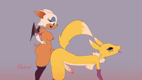 anthro genitals herm humanoid_genitalia humanoid_penis intersex intersex/intersex penis phunkumm adalinebemine_(va) lecheryamoreva_(va) bandai_namco digimon sega sonic_the_hedgehog_(series) rouge_the_bat bat canid canine digimon_(species) fox mammal renamon 16:9 animated hi_res short_playtime sound webm widescreen