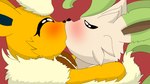 aurelian_(hiddentruths) duo female feral friedrichdeci kiss_on_lips kissing making_out male male/female solveig_(hiddentruths) nintendo pokemon fan_character eeveelution flareon generation_1_pokemon generation_4_pokemon leafeon pokemon_(species) hi_res