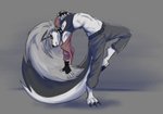 anthro clothed clothing dancing female femboy flexible solo victordantes helluva_boss mythology loona_(helluva_boss) canid canid_demon canine demon hellhound mammal mythological_canine mythological_creature