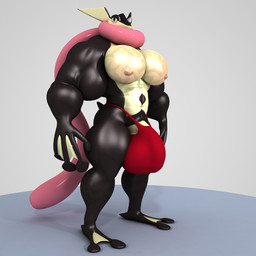 abs anthro biceps big_muscles bulge clothed clothing huge_muscles hyper hyper_muscles long_tongue looking_at_viewer male muscular muscular_anthro muscular_male navel nipples pecs simple_background skimpy solo speedo standing swimwear tongue tongue_out topless anthroanim nintendo pokemon sebastian_greninja amphibian generation_6_pokemon greninja pokemon_(species) 1:1 2016 3d_(artwork) digital_media_(artwork) hi_res