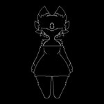 anthro clothed clothing female fur simple_background solo sosu-the-blue-wolf bellsosu_(fursona) canid canine humanoid mammal 1:1 animated black_and_white digital_media_(artwork) monochrome short_playtime sketch