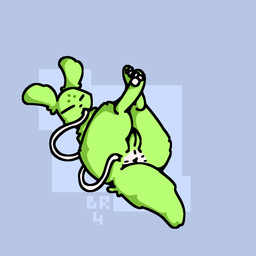 animal_genitalia animal_penis anus butt canine_genitalia canine_penis female genitals green_body legs_up long_tongue lying on_back pawpads penis presenting presenting_hindquarters semi-anthro simple_background solo tongue vulva shay_the_bunny rain_world videocult saint_(rain_world) slugcat 1:1 digital_drawing_(artwork) digital_media_(artwork) hi_res