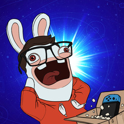 alternate_species anthro blue_background box brown_hair buckteeth cardboard cardboard_box clothed clothed_anthro clothed_male clothing container cosmic_background derp_eyes excited fur furrification hair hand_on_own_face hoodie light long_ears looking_at_viewer male male_anthro mitten_hands multicolored_body no_eyebrows noseless open_mouth rabbidification red_clothing red_eyes red_hoodie red_topwear short_hair simple_background solo space space_background styrofoam tan_body tan_eyelids tan_inner_ear tan_skin teeth text topwear two_tone_body white_body white_fur thomas_caputo nintendo nintendo_switch raving_rabbids rayman_(series) real_world ubisoft ray_bacon lagomorph mammal rabbid 2022 bust_portrait colored digital_drawing_(artwork) digital_media_(artwork) english_description english_text lighting official_art portrait