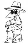 bottomwear bottomwear_down clothed clothing clothing_lift foreskin genitals hat headgear headwear male pants pants_down partially_clothed partially_retracted_foreskin penis presenting presenting_penis shirt shirt_lift solo topwear iron_(artist) spy_vs_spy white_spy humanoid monochrome