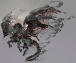 feral grey_background membrane_(anatomy) membranous_wings simple_background solo tail wings kiguri capcom monster_hunter mythology dragon elder_dragon mythological_creature mythological_scalie scalie vaal_hazak 2018 absurd_res digital_media_(artwork) hi_res